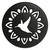 Black rubber stepping stone with white hummingbird and flower design, Hummingbird Rubber Stepping Stones.