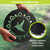 Black rubber stepping stone with green hummingbird design, 100% rubber construction, weather-resistant outdoor decor.