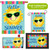 Hello Sun Summer Collection garden flags and pillow with smiling sun wearing sunglasses colorful designs.