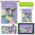 Hummingbird and Hydrangea Collection garden flags and doormat with purple background and colorful flowers.