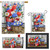 Red White and Beautiful Collection garden flags with floral designs and American flags, red blue flowers.
