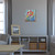 Farm Fresh Flowers Spring Large LED Canvas Art on a wall in a living room setting.