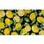 Lemons Coir Doormat 18 x 30 with yellow lemons, green leaves, and white flowers on black.