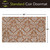Elegant floral pattern coir doormat, 18 x 30 inches, brown and white leaf design.