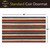 American Stripes Coir Doormat, 18 x 30 inches, multicolor stripes, natural fiber.