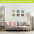 Home Metal Mini Moment decorative wall art in a living room setting with colorful designs.