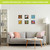 Autumn Farm Metal Mini Moment decorative wall art on a living room wall with a sofa.