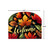 Autumn Color Leaves Acrylic Art Sign, welcome message on colorful fall leaves design, 8.25 x 10.25 inches.