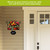 Autumn Color Leaves Acrylic Art Sign with Welcome and house number 567 on exterior wall bracket.