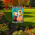 Perfectly Patterned Pumpkins Garden Flag with Welcome Fall text and sunflowers outdoor decor.