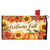 Welcome Fall Flowers Mailbox Cover with sunflowers, pumpkins, and fall leaves design.