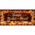 Thankful Blessings Mini Mat with pumpkins, leaves on brown background, Grateful, Thankful, and Blessed written.