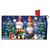Warm Wishes Gnomes Mailbox Cover with festive gnomes, trees, and snowflakes on a winter night.
