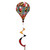 Maryland Crabs Summer Hot Air Balloon Spinner, colorful, crab-themed, Maryland flag design, red, black, yellow.