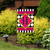 Neon Checkerboard Monogram H Garden Flag, pink, black, white, and yellow decorative outdoor flag.
