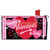 Cupid's Hearts Large Oversized Mailbox Cover with Happy Valentine's Day text and colorful heart designs.