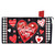 Scattered Hearts Mailbox Cover with Happy Valentine's Day text and various heart designs on black background.