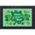 Green and white checkered Celebrate St. Patrick's Day Doormat with shamrocks and top hats.