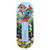 Spring Celebration Birdhouses Metal Thermometer with colorful birdhouses, flowers, and birds.