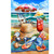 Beach Day Garden Flag with beach scene, hat, flip flops, drink, and seashells on towel setup.