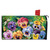 Pansy Trio Large Oversized Mailbox Cover with colorful flowers and insects on a green background.