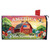 American Barn Mailbox Cover with patriotic barn, flowers, and "America The Beautiful" text on vibrant background.