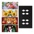 Seasonal Mini Mat Bundle B - Set of 4 mini mats and tray, various designs and black tray.