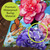 Butterflies and Peonies Indoor/Outdoor Pillow in vibrant floral print on waterproof burlap material closeup.
