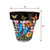 Checkered Butterflies Medium Planter, 11x11 inches, colorful butterflies and flowers on black and white checkered.