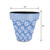 Mediterranean Medium Planter, blue and white patterned ceramic pot, 11 inches wide and 11 inches tall.