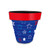 Star Spangled Small Planter, blue with red rim, featuring white, red, and blue star designs.
