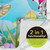 Cotton All Things Are Possible Towel, 2-in-1 functionality with colorful floral design and absorbent back.