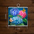 Colorful Hydrangeas Metal Mini Moment, 6x6 inches, blue, pink, and orange butterfly garden decor.