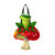 Happy Frog Wood Door Hanger with green frog on red mushroom with white spots.