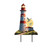 Lighthouse At Sunset Metal Art, red and white striped lighthouse with seagulls and sunset background scene.