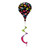 Rainbow Pawprints Welcome Hot Air Balloon Spinner with colorful paw print design and spiral tail.