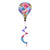 Butterflies and Peonies hot air balloon spinner with colorful flowers, butterflies, and pink purple streamers.