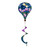 Dragonflies and Water Lilies hot air balloon spinner with colorful purple flowers and yellow dragonfly.