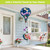 Dragonflies and Water Lilies hot air balloon spinner with floral design and colorful accents outdoor decor.