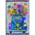 Blue pickup truck with USA wreath, flowers, stars, and flags on Celebrate America Burlap Garden Flag.