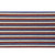American Stripes Medium Coir Doormat, 24 x 36, red, blue, and beige horizontal stripes.