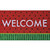 Red and green coir doormat with welcome text and watermelon design, 18 x 30 inches.