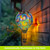 Tie Dye Swirl Solar Balloon Lantern with vibrant multicolor design and tassel hanging from chain.