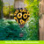 Briarwood Lane Sunflowers Solar Balloon Lantern, black with yellow sunflowers, polypropylene construction, hanging outdoor decor.