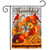 Thankful Gathering Garden Flag with fall themed design and two red cardinals on a decorative background.