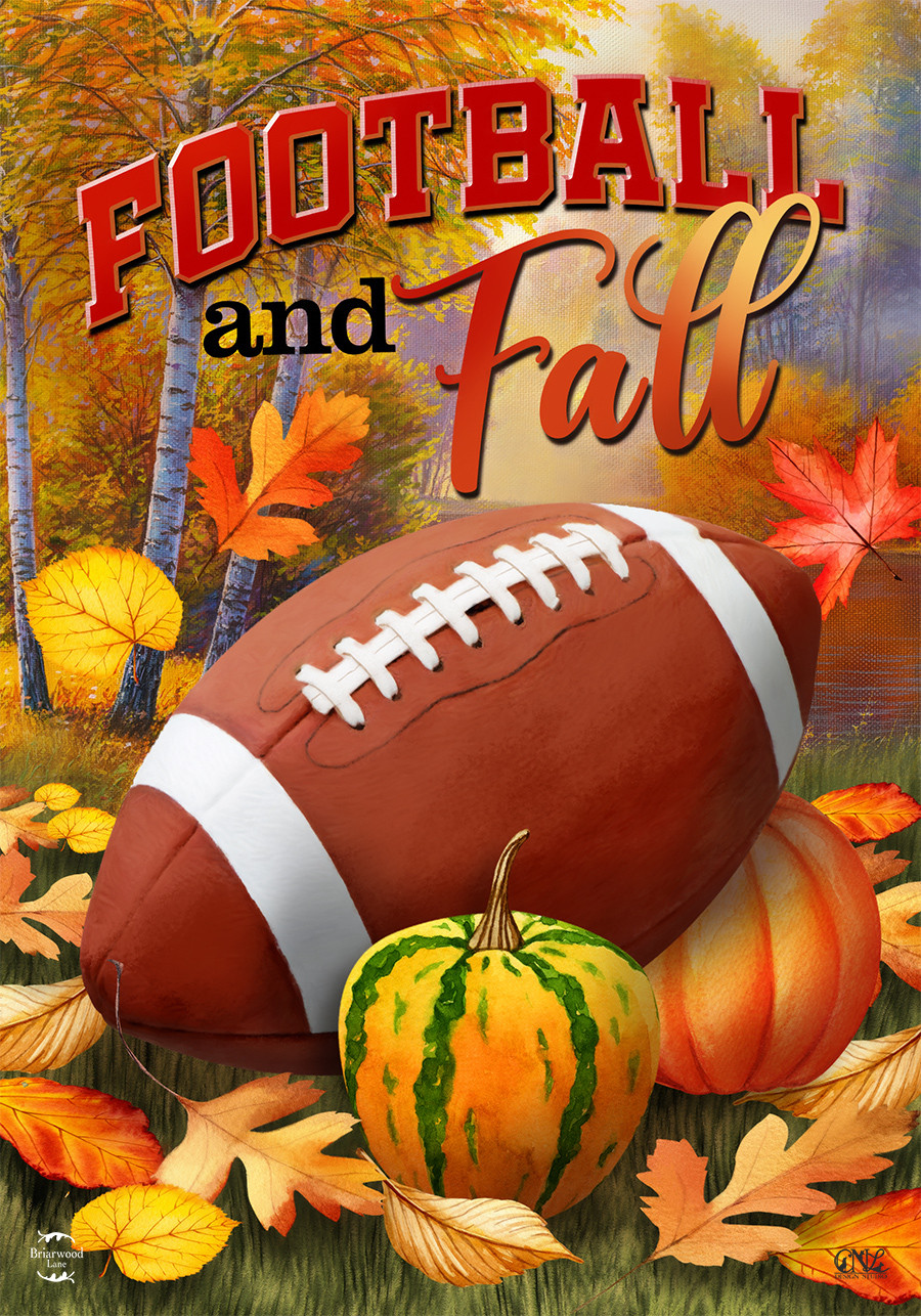 Fall And Football Garden Flag