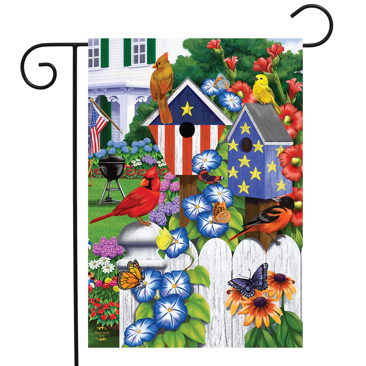 Image of American Garden Birds Summer Garden Flag