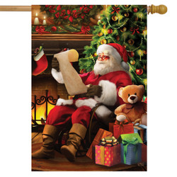 Naughty or Nice Red Holiday Doormat 18x30