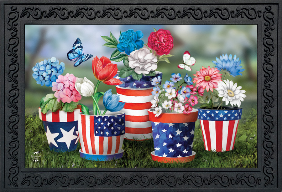 Image of America In Bloom Summer Doormat
