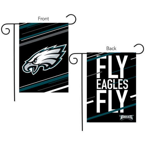 Philadelphia Eagles Flag 12x18 Garden Style 2 Sided Slogan Design